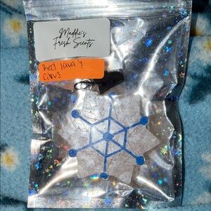 Snowflake Car Freshener with Blue Accents